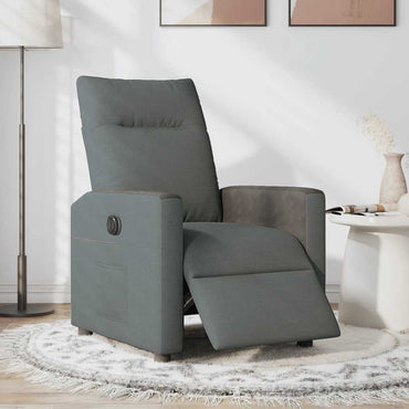 vidaXL Relaxsessel Elektrisch Dunkelgrau Stoff