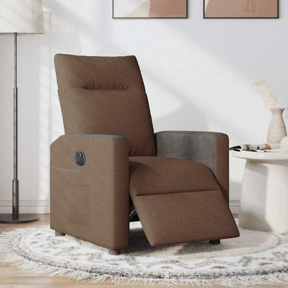 vidaXL Relaxsessel Elektrisch Braun Stoff