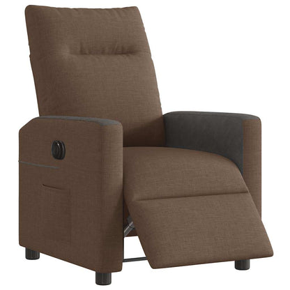 vidaXL Relaxsessel Elektrisch Braun Stoff
