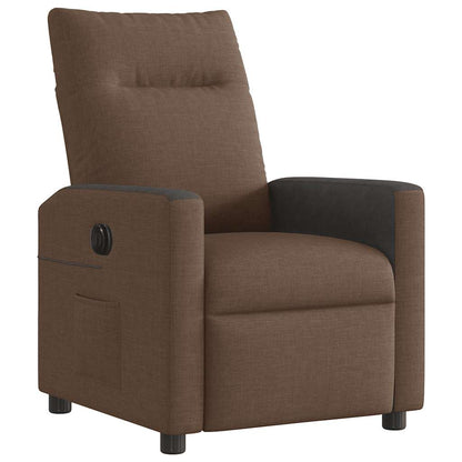 vidaXL Relaxsessel Elektrisch Braun Stoff