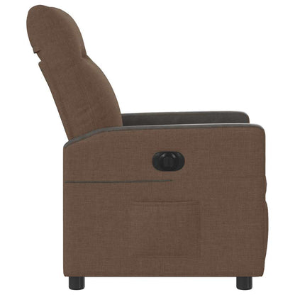 vidaXL Relaxsessel Elektrisch Braun Stoff