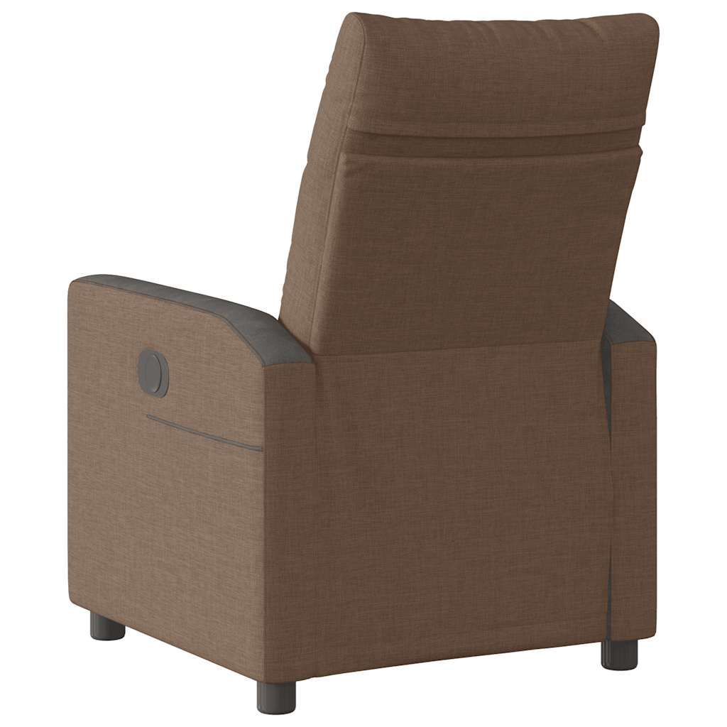 vidaXL Relaxsessel Elektrisch Braun Stoff