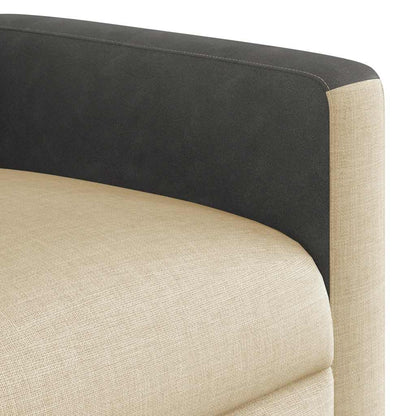vidaXL Fauteuil de relaxation électrique crème tissu