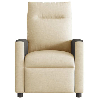 vidaXL Fauteuil de relaxation électrique crème tissu