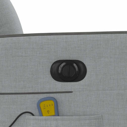 vidaXL Massagesessel Elektrisch Hellgrau Stoff