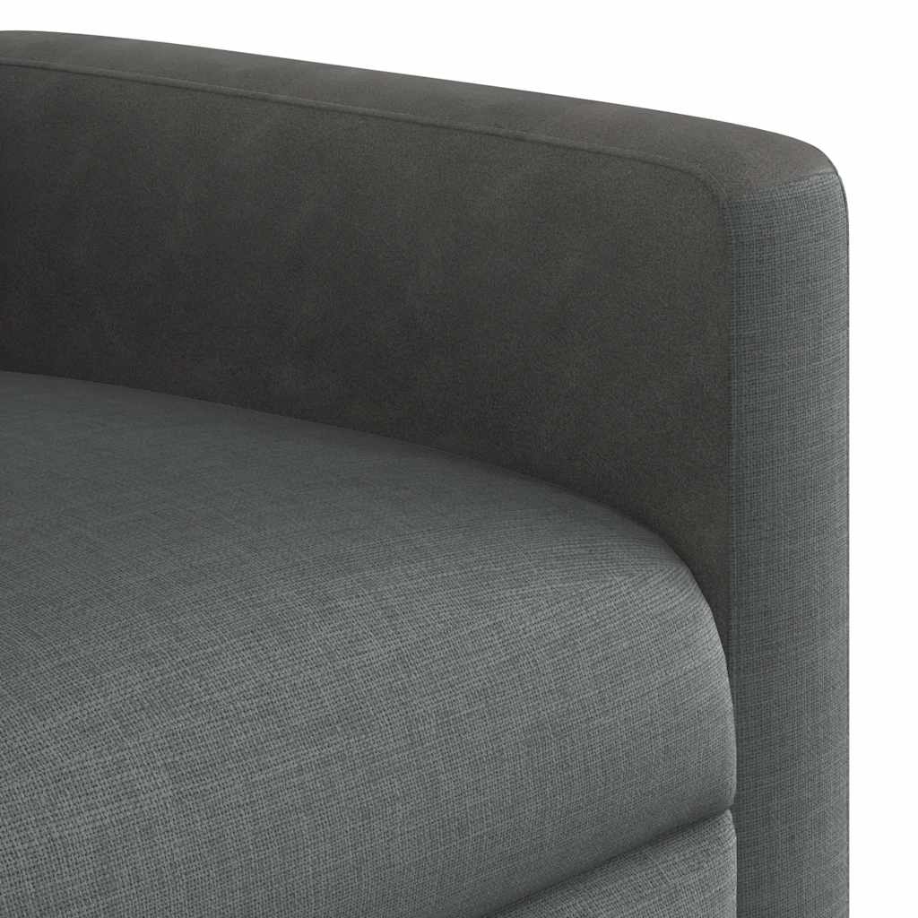 vidaXL Fauteuil de massage électrique Gris foncé Tissu