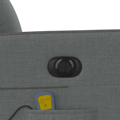 vidaXL Fauteuil de massage électrique Gris foncé Tissu