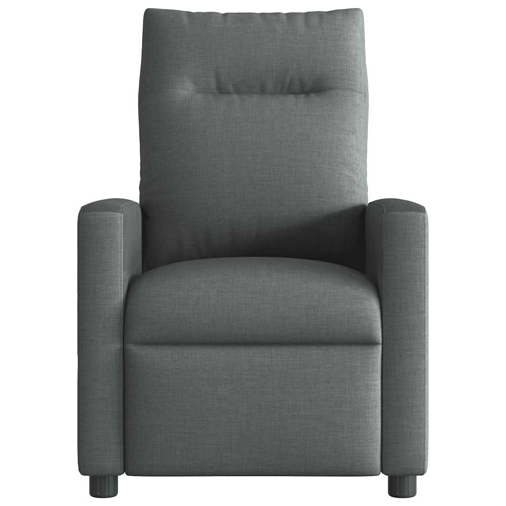 vidaXL Fauteuil de massage électrique Gris foncé Tissu