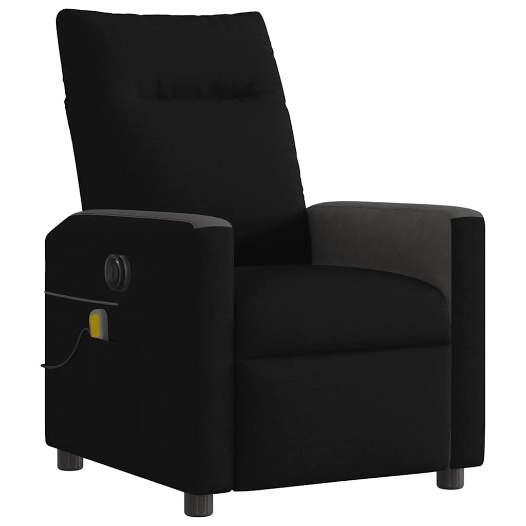 vidaXL Massagesessel Elektrisch Schwarz Stoff