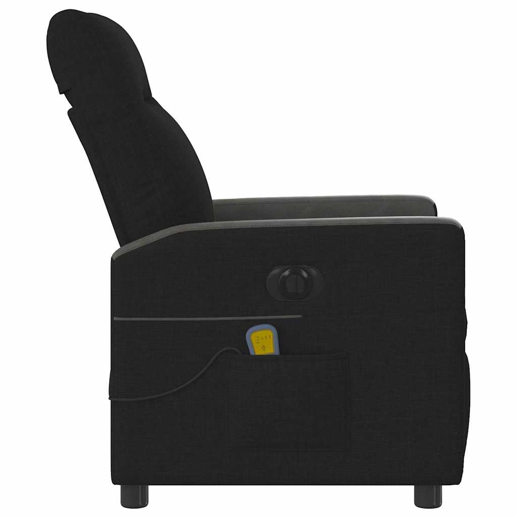 vidaXL Massagesessel Elektrisch Schwarz Stoff