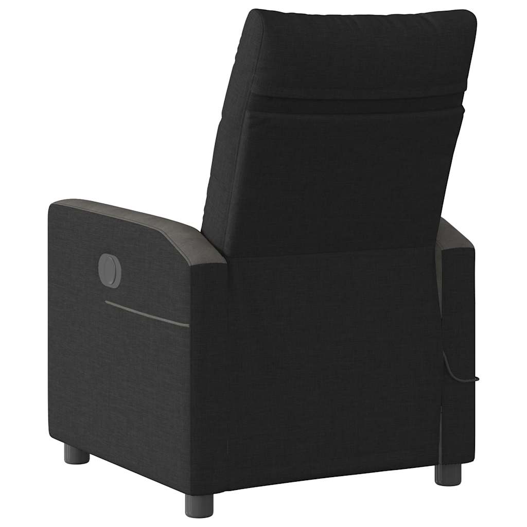 vidaXL Massagesessel Elektrisch Schwarz Stoff