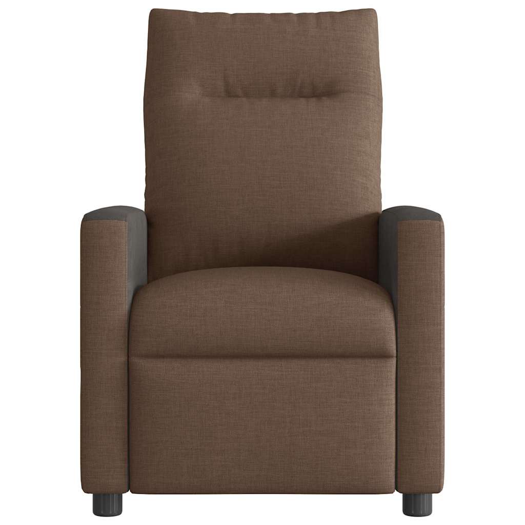 vidaXL Massagesessel Elektrisch Braun Stoff