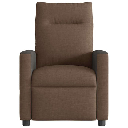 vidaXL Massagesessel Elektrisch Braun Stoff