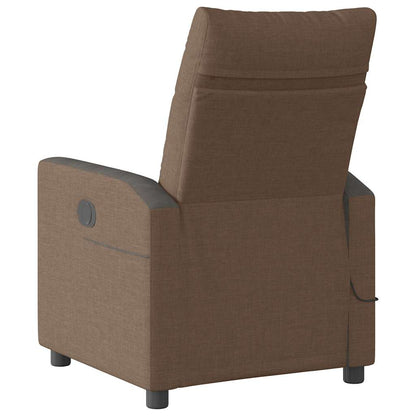 vidaXL Massagesessel Elektrisch Braun Stoff
