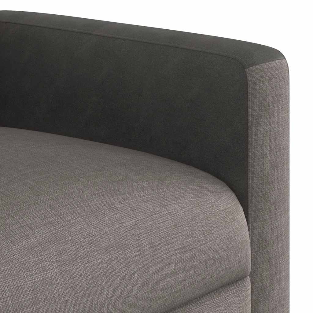 vidaXL Fauteuil de massage électrique en tissu taupe