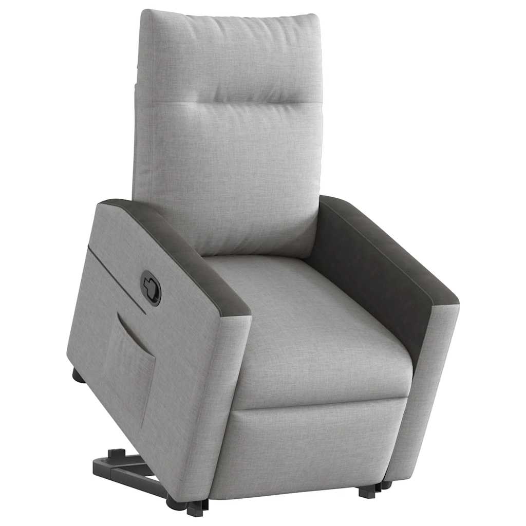 Fauteuil relax inclinable électrique gris nuage en tissu vidaXL