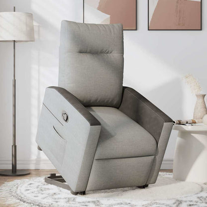 Fauteuil relax inclinable électrique gris nuage en tissu vidaXL