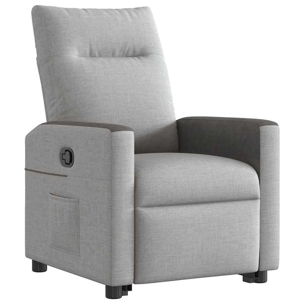Fauteuil relax inclinable électrique gris nuage en tissu vidaXL