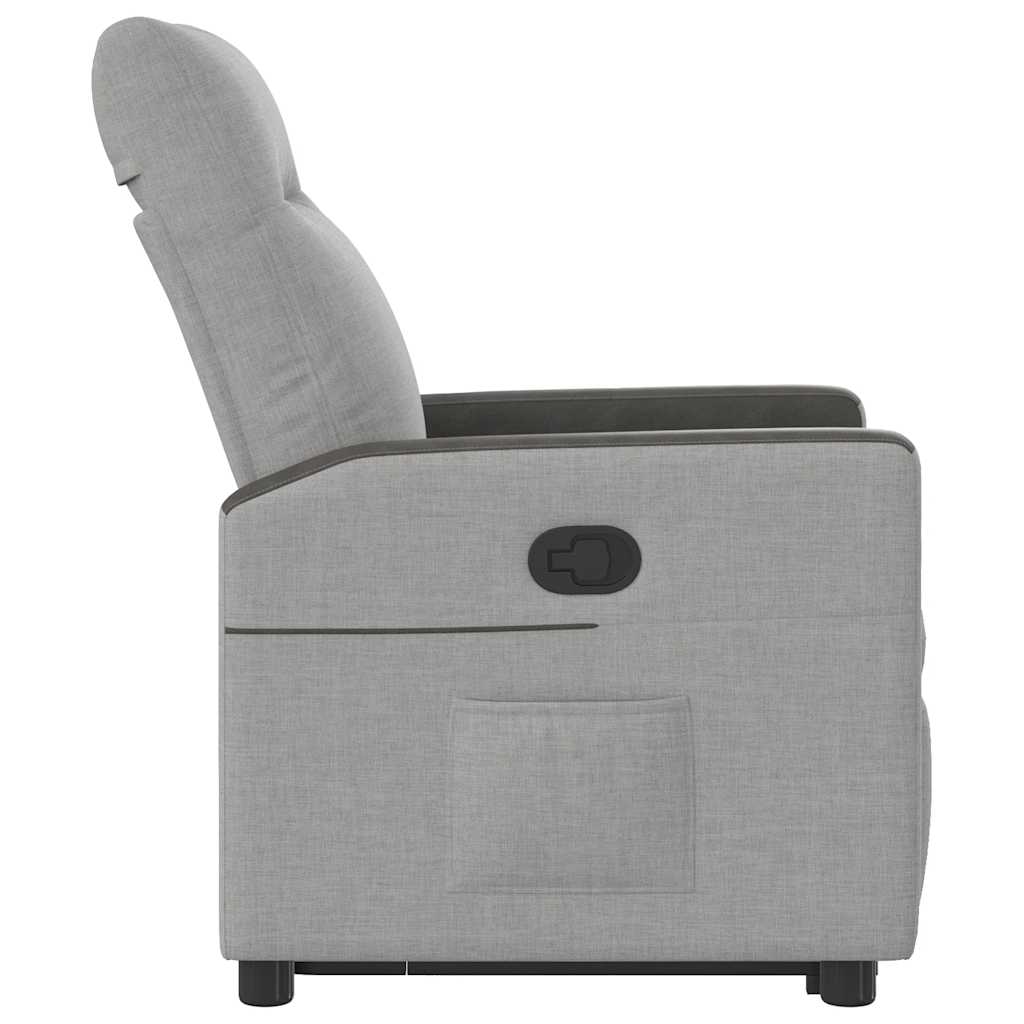 Fauteuil relax inclinable électrique gris nuage en tissu vidaXL