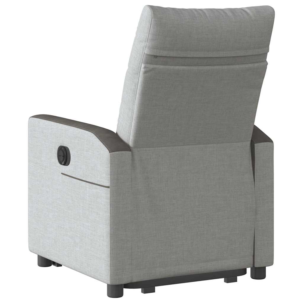 Fauteuil relax inclinable électrique gris nuage en tissu vidaXL