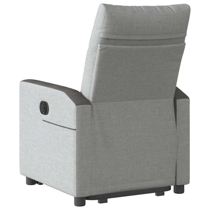 Fauteuil relax inclinable électrique gris nuage en tissu vidaXL