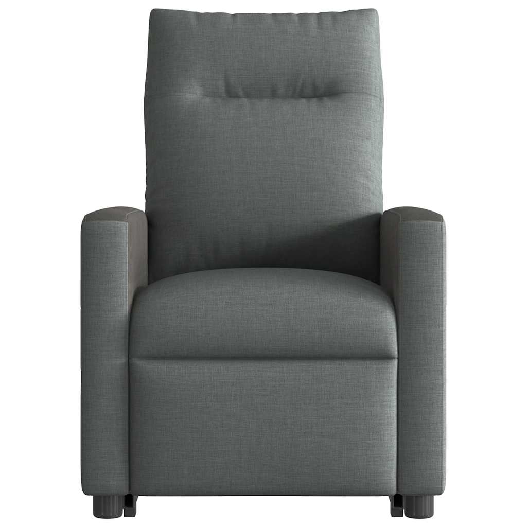 vidaXL Relaxsessel mit Aufstehhilfe Dunkelgrau Stoff