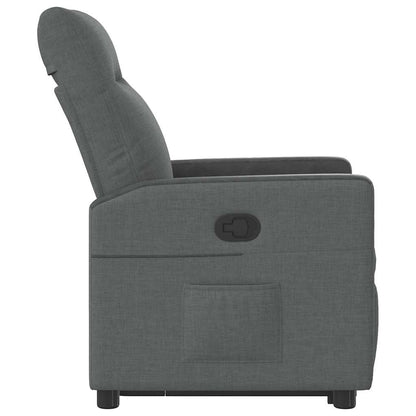 vidaXL Relaxsessel mit Aufstehhilfe Dunkelgrau Stoff