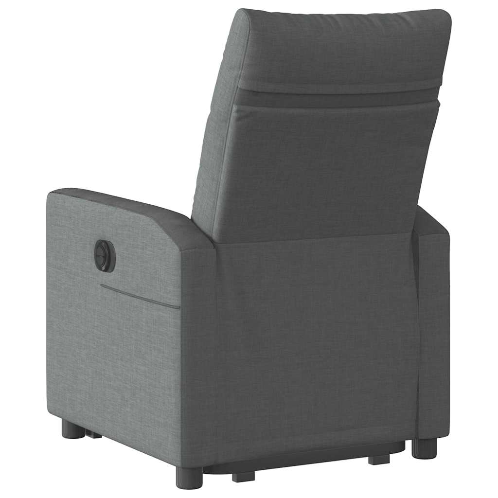 vidaXL Relaxsessel mit Aufstehhilfe Dunkelgrau Stoff
