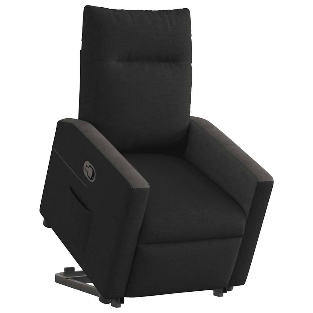 vidaXL Relaxsessel mit Aufstehhilfe Schwarz Stoff