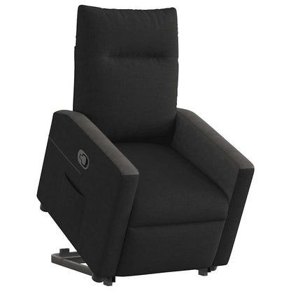 vidaXL Relaxsessel mit Aufstehhilfe Schwarz Stoff