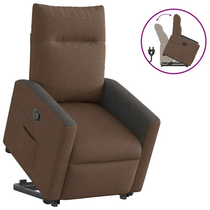 vidaXL Relaxsessel mit Aufstehhilfe Braun Stoff