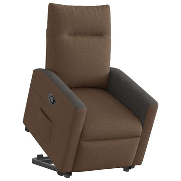 vidaXL Relaxsessel mit Aufstehhilfe Braun Stoff
