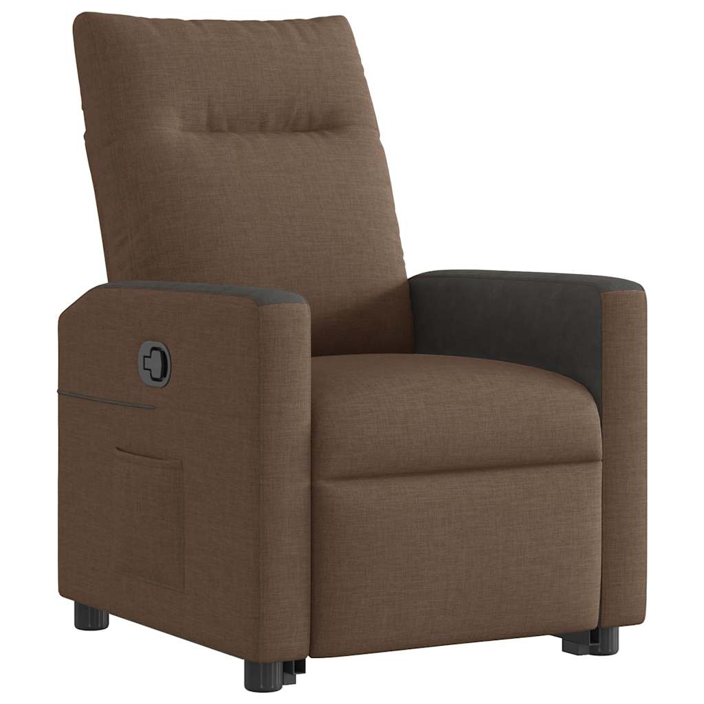 vidaXL Relaxsessel mit Aufstehhilfe Braun Stoff