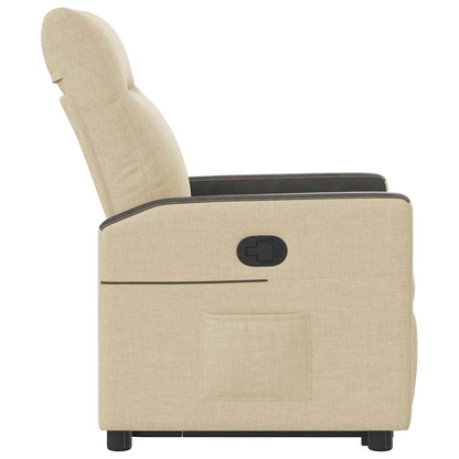 vidaXL Relaxsessel mit Aufstehhilfe Creme Stoff