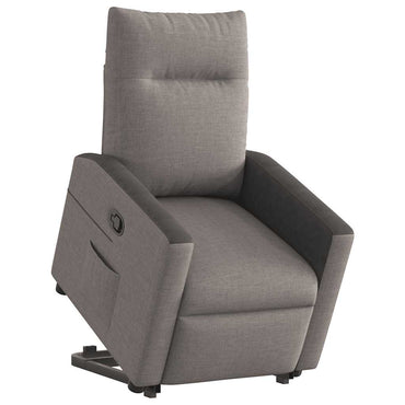 vidaXL Relaxsessel mit Aufstehhilfe Taupe Stoff