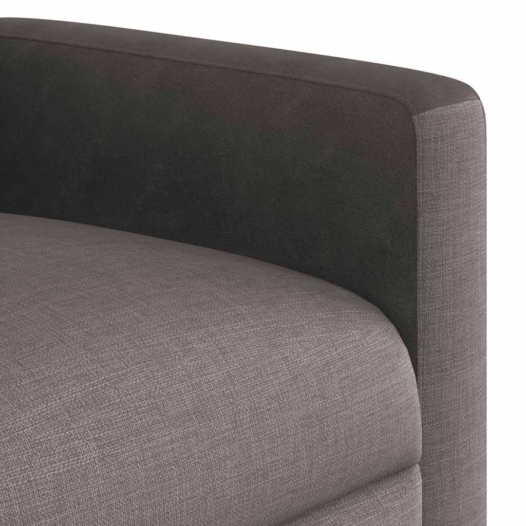 vidaXL Relaxsessel mit Aufstehhilfe Taupe Stoff
