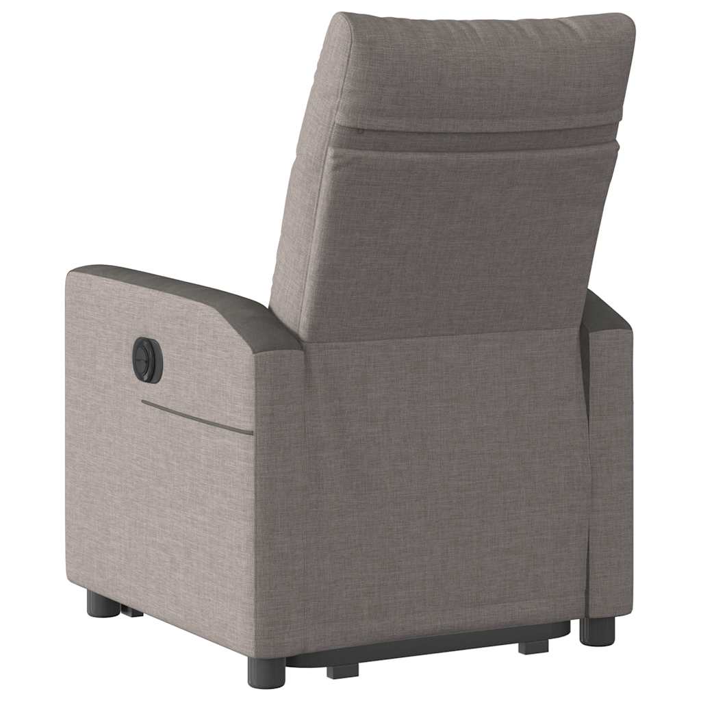 vidaXL Relaxsessel mit Aufstehhilfe Taupe Stoff