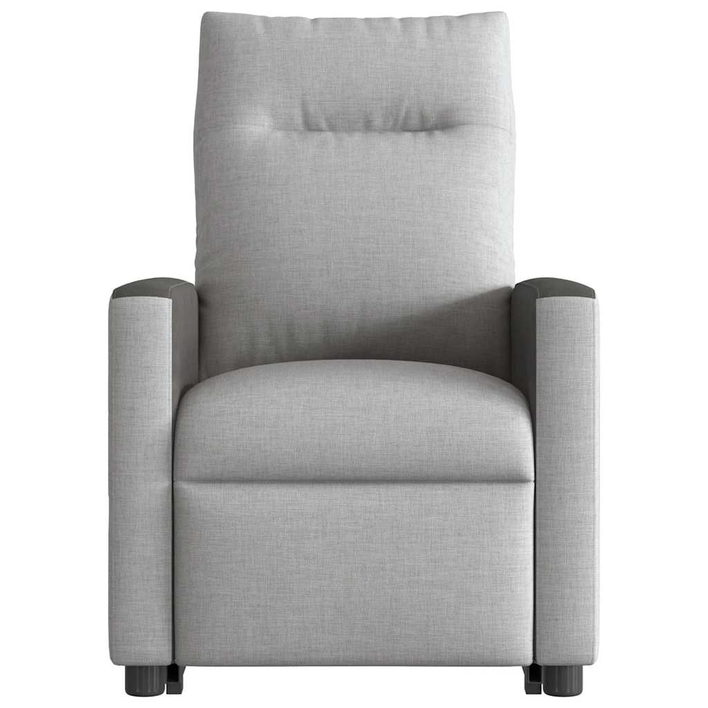 vidaXL Fauteuil de massage inclinable et releveur en tissu gris nuage