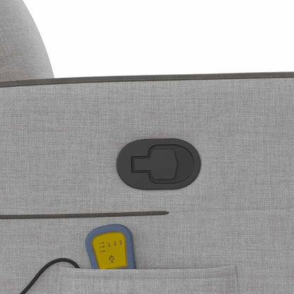 vidaXL Fauteuil de massage inclinable et releveur en tissu gris nuage