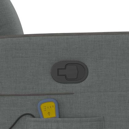 vidaXL Fauteuil de massage releveur gris foncé en tissu