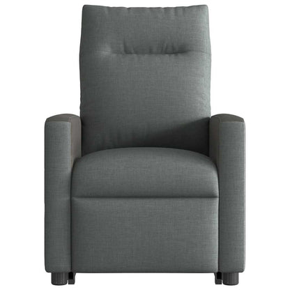 vidaXL Fauteuil de massage releveur gris foncé en tissu