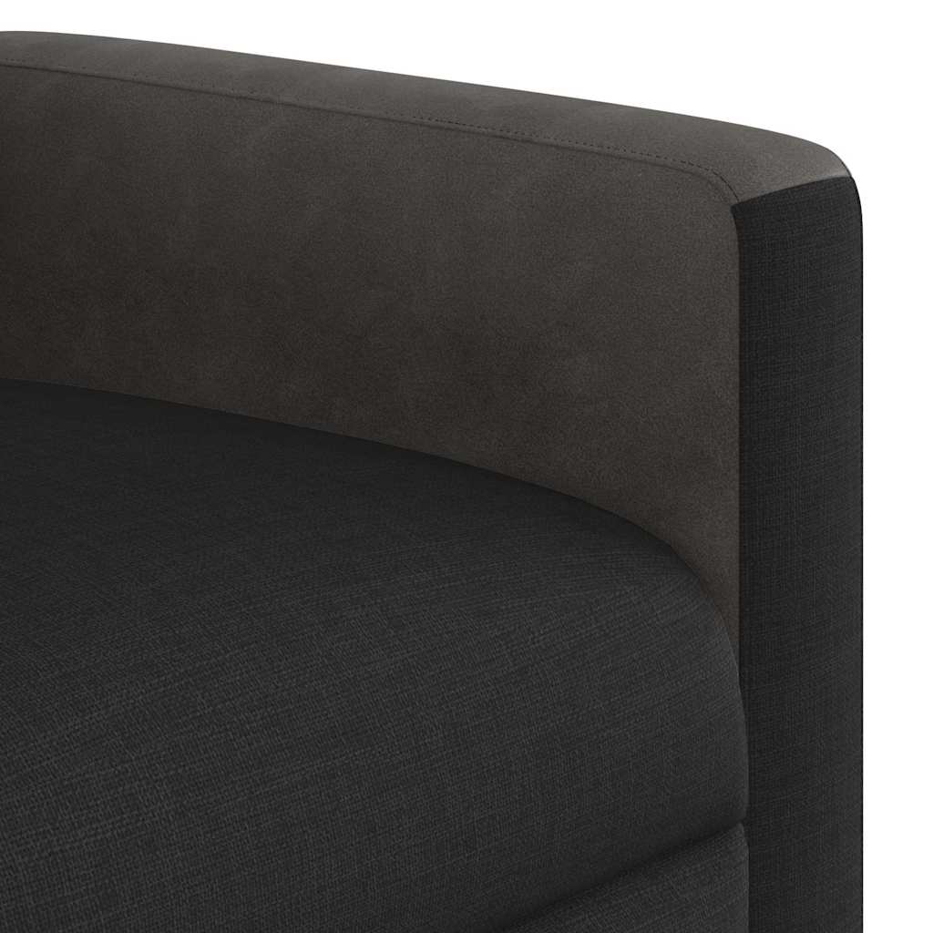 vidaXL Massagesessel mit Aufstehhilfe Schwarz Stoff