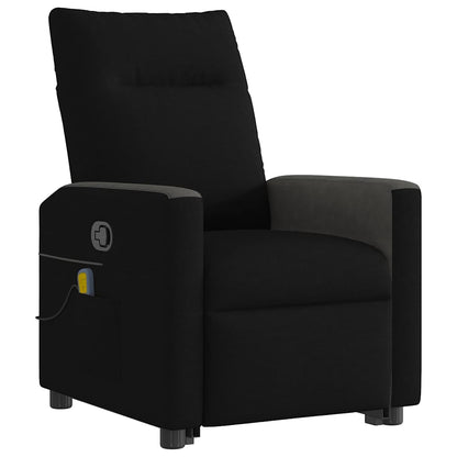 vidaXL Massagesessel mit Aufstehhilfe Schwarz Stoff