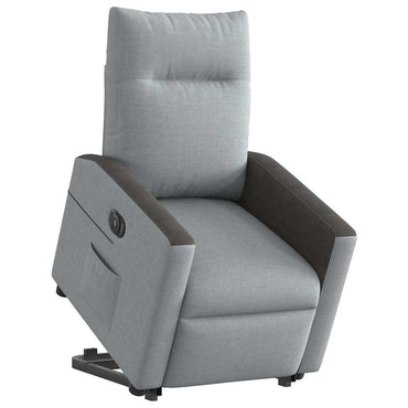 vidaXL Fauteuil relax électrique releveur tissu gris clair