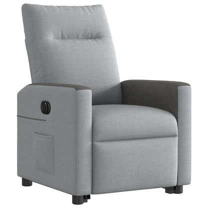 vidaXL Fauteuil relax électrique releveur tissu gris clair