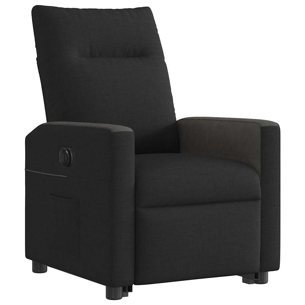 vidaXL Relaxsessel mit Aufstehhilfe Elektrisch Schwarz Stoff