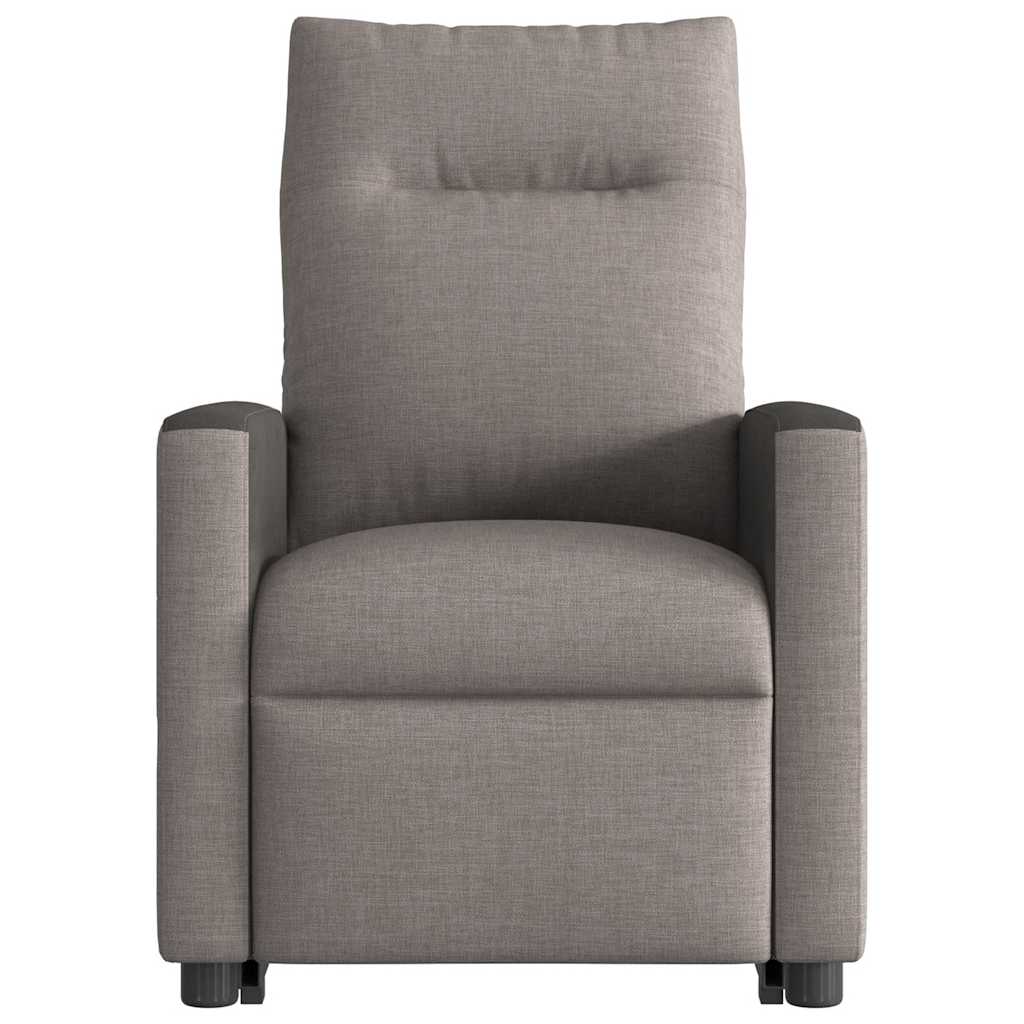 vidaXL Fauteuil inclinable électrique avec fonction de levage en tissu taupe