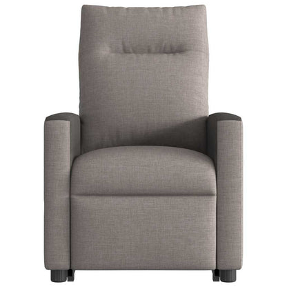 vidaXL Fauteuil inclinable électrique avec fonction de levage en tissu taupe