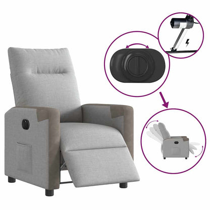 vidaXL Relaxsessel Elektrisch Wolkengrau Stoff