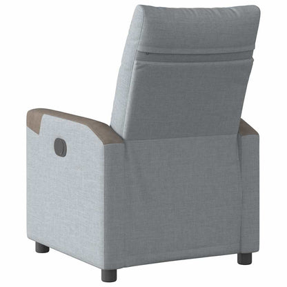 vidaXL Relaxsessel Elektrisch Hellgrau Stoff